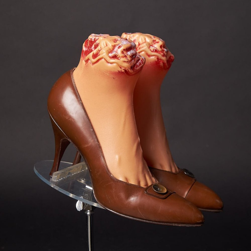 1960s Brown Patent Leather Button Pumps Heels Shoes